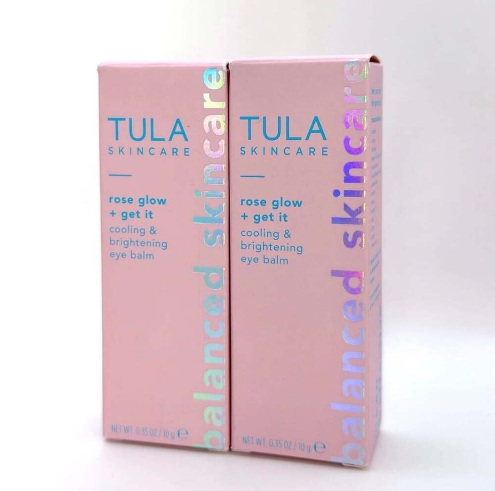 Tula Skincare Rose Glow & Get It Cooling & Brightening Eye Balm - 2 Pack